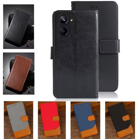 For Realme 10 Pro Case Realme 10Pro Coque Leather Wallet Flip Book Cover on For Realme10Pro RMX3661 