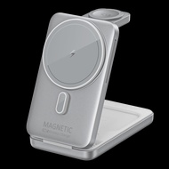แท่นชาร์จไร้สายแม่เหล็กแบบตั้งโต๊ะ 3 in 1 สำหรับ Magsafe iPhone 17 Pro Max 16~12 Apple Watch 11 Airp