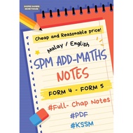 Nota Additional Mathematics SPM Form 4 5 | Add Maths BM English Full Bab PDF 2026