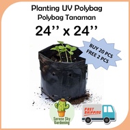 SS Gardening Thick UV Polybags for Planting 24 x 24 inch Polybag Tanaman
