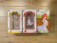 [一番賞]五等分的花嫁 - one piece衣裝(A賞-中野一花/E賞- 中野五月) / 巡之軌跡 (D賞-中野四葉)  Bandai