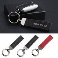 Car key chain Mercedes Benz high grade leather logo keychain Accessories Benz C Class W205 W221 W203