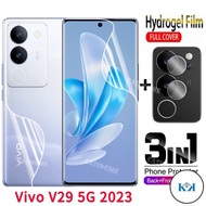 KK 2023 Vivo V29 5G 3in1 Soft Screen Protector Rear Camera Protective Hydrogel Film For Vivo V29 V 2