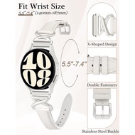 JR.DM Leather Bands Women Compatible with Samsung Galaxy Watch 6/5/4/Active 2 40mm 44mm/Watch 6 Clas