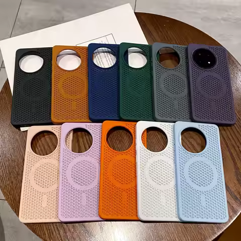 For OnePlus 13 12 Ace5 Pro Ace3 Pro Phone Case Thermal Magnetic Creative Honeycomb Mesh Slim Shell A