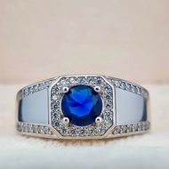 Men Ring Adam Belgium Blue Original Silver 925 Cincin Silver 925 / Cincin Nikah Kahwin Lelaki
