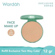 Bedak Wardah Exclusive Two Way Cake Refill No. 2 Light Beige