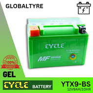 CYCLE YTX9-BS GEL BATTERY KTM MODENAS ELEGAN 150 200 SYM VTS150 200 NINJA 250 Z250 SL Z800 Z900 CBR600  ER6 2012 BATERI MOTOSIKAL