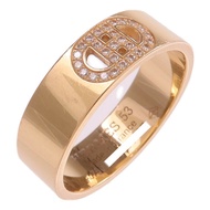 HERMES 18K玫瑰金H d'ancre Ring鑽石戒指Hermes#53/US#6.5
