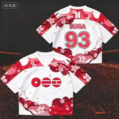 2026 New K-pop Korean Wave BTS Male Band Idol Peripheral Printed Short Sleeved T-shirt Fan Singer