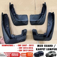 Mud Guard Honda Crv 2007 2013 2017 2022 Black Mudguard Mud Carpet