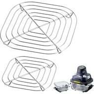 2PCS Rak Keluli Tahan Karat Crisper Serasi dengan Ninja Glass Air Fryer, Aksesori Air Fryer untuk Ni