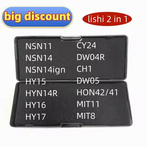 Lishi 2 in 1 NSN11 NSN14 NSN14ign HY15 HYN14R HY16 HY17 CY24 DW04R CH1 DW05 HON42/41 MIT11 MIT8