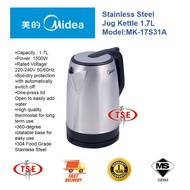 Midea MK-17S31A Electric Jug Kettle 1.7L • 304 Food Grade Stainless Steel
