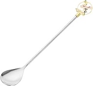 COLLBATH Cocktail Stirring Spoon Ice Scoop Bar Supply Stirring Spoons for Drinks Tea Stirring Spoon Household Mixing Spoon Cocktail Stirrer Home Accessory 304 Stainless Steel Blender Coffee