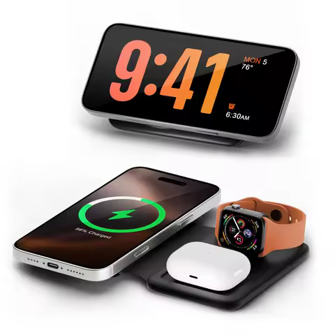 3 In 1 Wireless Charger Station Magnetic Foldable 15W For Apple Devices iPhone 16 15 14 13 12 Pro/Pr