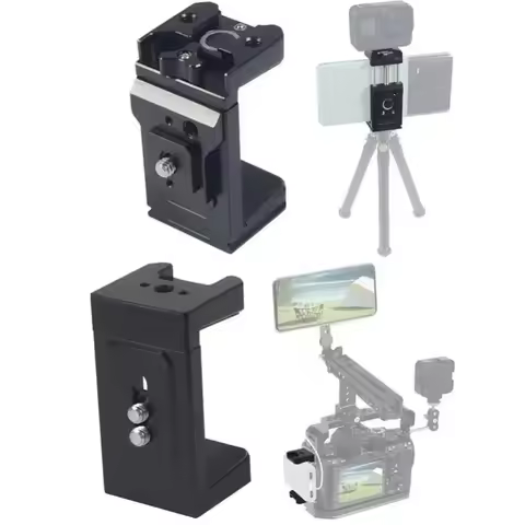 Universal Mobile Power Bank Holder SSD Case Bracket Clamp 53-83mm Quick Mount Cold Shoe 1/4" DSLR Ca