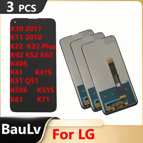 Wholesale 3 Pieces/Lot For LG K10 2017 LCD Display K11 2018 Touch Screen K22 K40s K41 K41s K42 K52 K