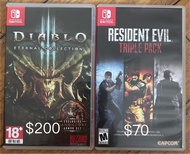 Nintendo Switch 遊戲 Diablo Eternal Collection & Resident Evil Triple Pack