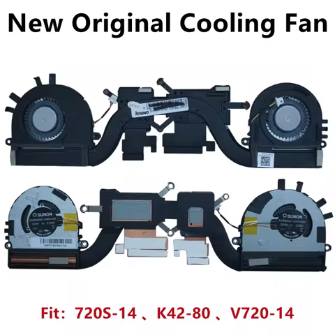 New Original For Laptop Lenovo Ideapad 720S-14 720S-14IKB K42-80 V720-14 Cooling Fan Heatsink Radiat