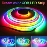 12V/24V RGB IC Addressable Dream Color COB Led Strip High Density Flexible Dimmable Full color RGB L