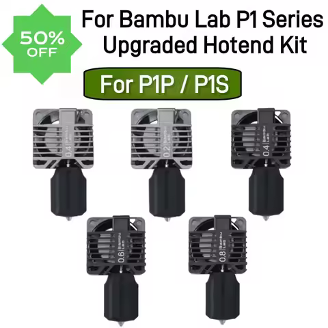 For Bambu lab 3D printer P1 series 0.2mm Stainless 0.4/0.6/0.8mm hardened steel nozzle metal Full ho