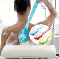 Extra Long Handle Bath Brush For Back Scrubbing (14.37 Inch) Shower Exfoliating Brush With Soft Bris