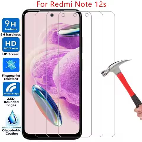 tempered glass screen protector case for xiaomi redmi note 12s cover on note12s not 12 s s12 coque x