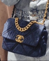 Chanel 19 Denim Chain Bag 丹寧牛仔布鏈條包 手袋