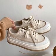 JK3 Women's Low-Top Canvas Sneakers with Thick Sole and Trendy Design