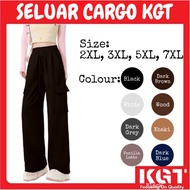 KGT CARGO Bamboo Slack Seluar Cargo Bertali Size 2XL-7XL Perempuan Ladies Cargo Slack Pants Seluar G