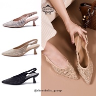 Women's 5cm Heel Sandals with SlingBack Strap Imported HJ9005 [3 colors]