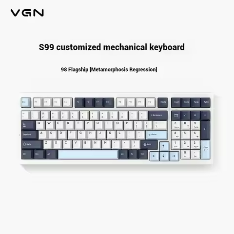 VGN S99 series Tri mode full key hot swappable PBT sublimation keycap single key slotted customized 