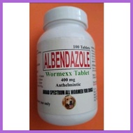 ◹ ◿ ▬ ALBENDAZOLE WORMEXX TABLET 400 MG ANTHELMINTIC *SOLD PER 1 bot.(  100 / 50 tablet repack) TAB