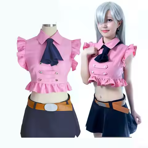 Seven Deadly Sins Cos Costume Seven Deadly Sins Heroine Elizabeth Cos Female Short Skirt Four-piece 