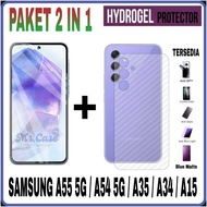 2 IN 1 Anti-Scratch Hydrogel + CARBON GARSKIN SAMSUNG A06 / A05 / A05 S / F15 / M15 / A55 / A54 / A3