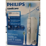 Philips Sonicare Protectiveclean 6100 electric toothbrush,  2 FREE brush heads , 2 years international warranty, Hx6877
