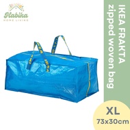 IKEA FRAKTA Trunk for Trolley 76 L – Blue Foldable Carrier Bag with Zipper, Backpack Travel (Ori IKE