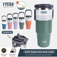 Tyeso Vacuum Insulated Tumbler With Handle Hot And Cold Thermo Flask