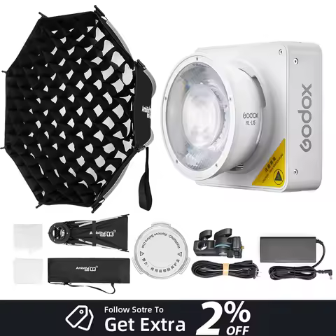 GODOX ML100BI 120W Studio LED Fill Light With AMBITFUL Q3-60cm Softbox Detachable SA-GD Speed Ring Q