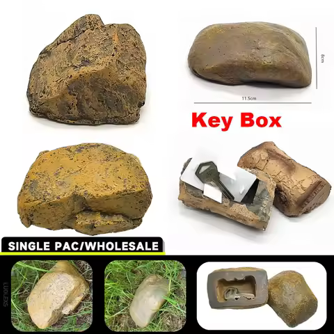 Simulated Stone Key Storage Box Resin Stone Shape Hidden Private Money Key Storage Box Hidden Privat