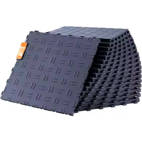 50 Pcs Interlocking Garage Floor Tiles 12x12 Inch Non Slip Textured Surface Garage Flooring Covering