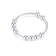 Pressure Anxiety Ring Anxiety Decompression Unique Creative Rotating Bead Ring Female Design Niche