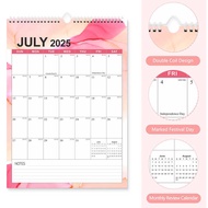 2025 English Wall Calendar Wall Calendar European Holiday English Version Wall Calendar Desk Calenda