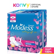 โมเดส ผ้าอนามัย คอตตอนนี่ซอฟ เฮฟวี่ โฟลว มีปีก 16 ชิ้น Modess Heavy Flow Cottony Soft - Wings 16pcs