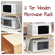 2 Tier Wooden Microwave Rack