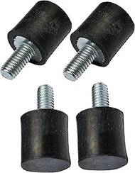 AERZETIX - C47684 - Lot of 4 pieces - Round Vibration Insulation Pads Feet - M3 Thread - Diameter 8 