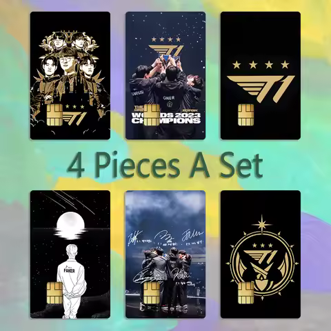 2024 T1 Team L-Lols Lck Faker Stickers Credit Visa Debit Bank Charge Card Bus Metro Waterproof Stick