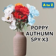 AtuZ Artificial Poppy Flower Silk Flowers Decorative Flowers Wedding Meeting Party Decoration