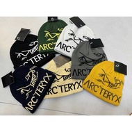 Knitted wool hat, folded-brimmed Arcteryx hat made by QC Topi Lelaki Beanie Unisex
